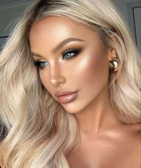 #blondhair #blondehaircolor #haircolour #hairideas #beautytips #balayage #balayagehairblonde Ball Makeup, Make Up Gold, Wedding Hairstyles And Makeup, Glam Wedding Makeup, Color Rubio, Makeup Pengantin, Prom Makeup Looks, Formal Makeup, Wedding Day Makeup