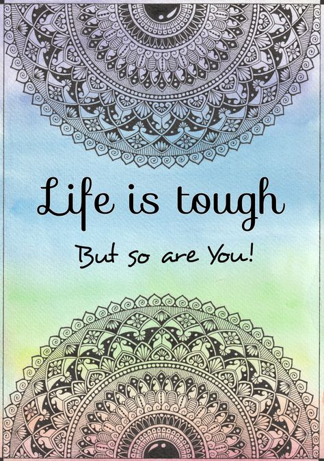 Simple Life Quotes, Mandala Art Therapy, Mandala Artwork, Life Is Tough, Enjoy The Little Things, Doodle Art Designs, Mandala Design Art, Mandala Painting, Choose Happy