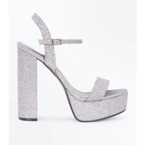 Silver Glitter Platform Block Heel Sandals ($24) ❤ liked on Polyvore featuring shoes, sandals, silver, block heel sandals, open toe sandals, silver sandals, ankle strap heel sandals and platform heel sandals Silver Block Heel Sandals, Light Blue Quince, Silver Sparkly Heels, Blue Quince, Silver Platforms, Sparkly Heels, Ankle Strap Sandals Heels, Glitter Sandals, Platform Block Heels