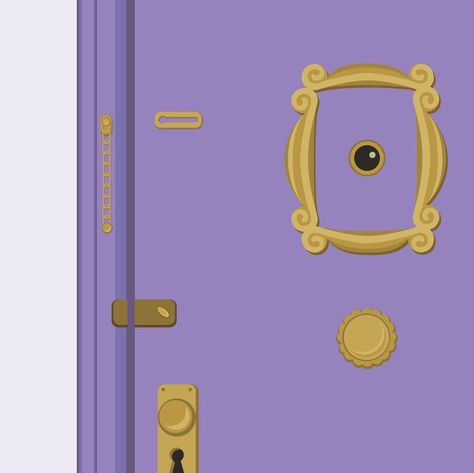 Purple Door Friends TV Show's Apartment Printable Wall | Etsy Joey And Phoebe, Joey Chandler, Purple Door, Friends Tv Show, Friends Tv, True Friends, Wall Art Poster, Wall Printables, Etsy Australia