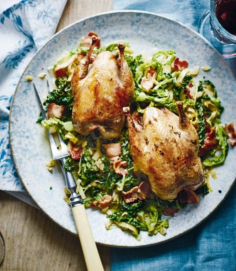 partridge-with-cider Partridge Recipe, November Recipes, Quail Recipes, Maki Sushi, Easy Sushi, Cabbage Recipe, Delicious Magazine, Japanese Recipes, Cabbage Recipes