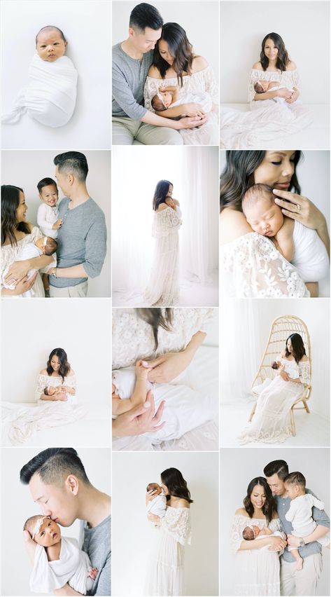 Newborn Family Photos Sibling Studio, 2 Months Newborn Photography, Newborn Family Session Studio, 1 Month Family Photos, Newborn Photography In Studio, Newborn Sibling Pictures Studio, Studio Newborn Parent Poses, Newborn Family Pictures With Siblings Studio, Family Newborn Photography Studio