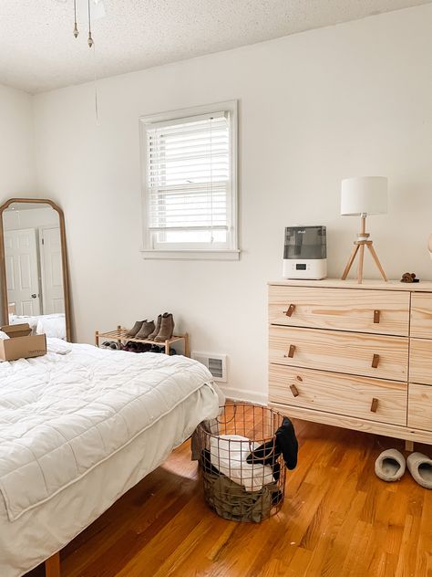 White And Wood Table, Zinus Bed Frame, Zinus Bed, Tarva Ikea, Wood Floor Mirror, Sherpa Slippers, Tarva Dresser, Ikea Tarva Dresser, Ikea Tarva