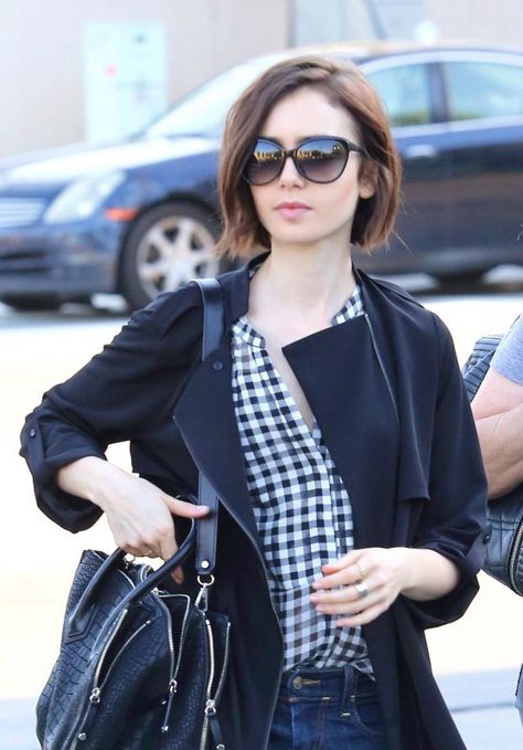 Lily Collins Short Hair, 2015 Hairstyles, Short Pixie Haircuts, Trending Hairstyles, Lily Collins, Hair Envy, Short Bob Hairstyles, Short Hairstyles For Women, Balayage Hair