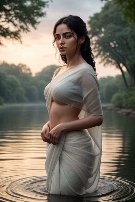 Hot Sarees Photo Shoot, Indian Modeling Photoshoot, Water Photoshoot, Trendy Date Night Outfit, Saree Women, Saree Fashion, Editorial Shoot, Indian Photoshoot, Saree Photoshoot