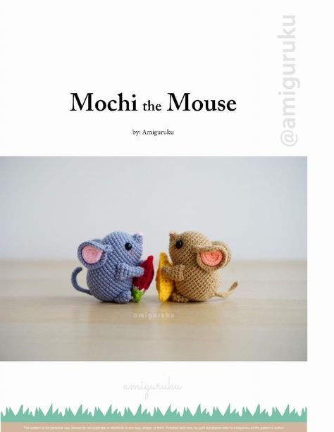 mochi the mouse amigurumi patterns Mouse Crochet Pattern Free, Crochet Mouse Free Pattern, Mouse Amigurumi Free Pattern, Baby Haken, Mouse Amigurumi, Mouse Crochet, Crochet Mouse, Amigurumi Ideas, Crochet Inspo