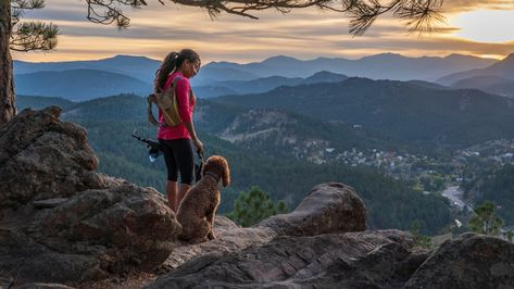 33 Captions For Hiking With Your Dog On The Most Pawfect Day Dog Hiking Quotes, Hiking With Dogs Quotes, Dog Adventure Quotes, Hiking Quotes Adventure, Dog Instagram Captions, Adventure Captions, Kayaking With Dogs, Congaree National Park, Petrified Forest National Park