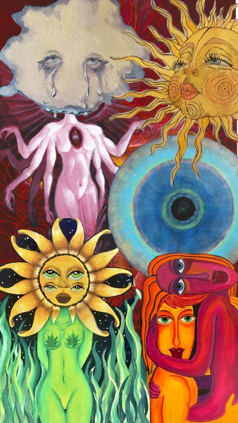 😘🫶🏻 Psychadelic Art, Vibes Art, Wow Art, Trippy Art, Art Collage Wall, Ethereal Art, Hippie Art, Art Inspiration Painting, Weird Art