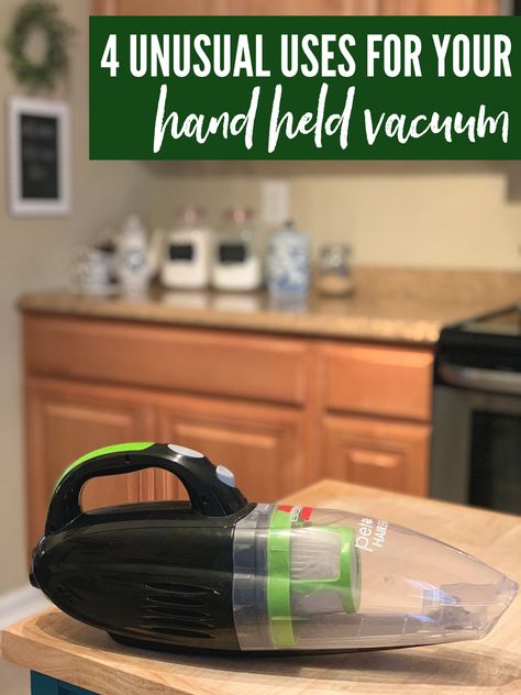 Your hand held vacuum can do a lot more than clean up Cheerios and pet hair. It’s actually one of my favorite cleaning tools – there are many ways that it makes cleaning my house so much easier! Here are four places you might not have thought to use your hand held vacuum! Homemaking Binder, Hand Held Vacuum, Best Handheld Vacuum, Homemaker Schedule, Clean My House, Hand Vacuum, Vacuum Storage, Dollar Tree Finds, Kitchen Trash Cans