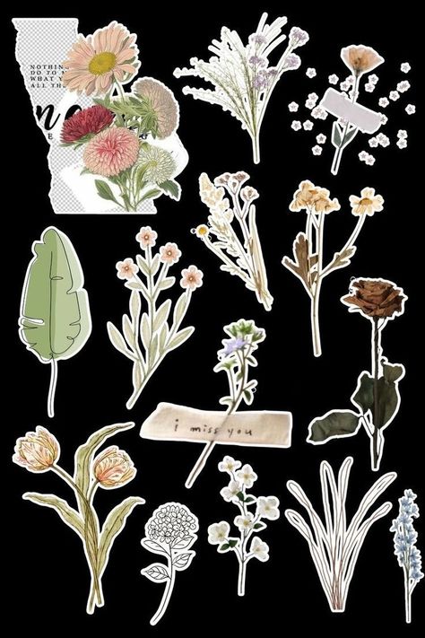 Journal Printables Stickers Aesthetic Vintage Flowers, Bts Art Wallpaper, Aesthetic Flower Stickers Printable, Vintage Design For Scrapbook Printable, Vintage Design For Scrapbook, Vintage Aesthetic Stickers Printables, Phone Cover Stickers, Vintage Paper Printable, Sunset Canvas Painting