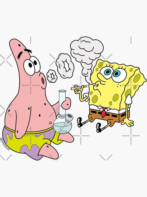 Spongebob And Patrick, Stickers For Sale, Cartoon Art, Water Bottles, Original Designs, Glass