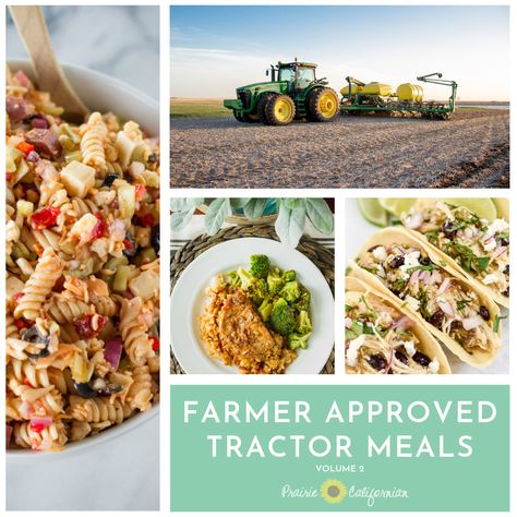 Farmer Approved Tractor Meals, Vol. 2 Farm Meals Dinners, Tractor Meals For Farmers, Farmer Meals, Tractor Meals, Berry Oatmeal Bake, April Meals, Farm Meals, Harvest Meals, Honey Bbq Chicken Wings