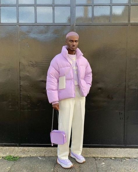 Mens Lilac Outfit, Streetwear Magazine, Look Clean, Spring Palette, Trendy Boy Outfits, Street Style Outfits Men, Street Fashion Men Streetwear, Mens Outfit Inspiration, Mens Fashion Streetwear