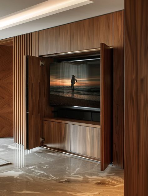 Hidden Television Cabinet, Concealed Tv Cabinet, Tv Sliding Doors Hidden Tv, Media Wall Hidden Tv, Concealed Tv Wall, Hide Large Tv, Tv Cabinet With Doors Hidden Tv, Tv Hidden In Cabinet, Concealed Tv Hidden Tv Living Rooms