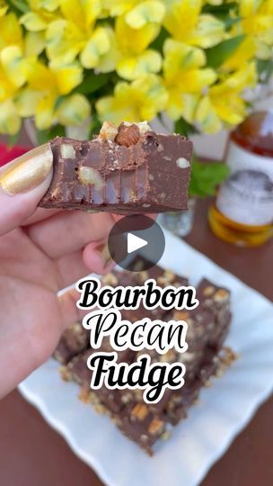 249K views · 4.3K reactions | My Bourbon Pecan Fudge is the Perfect easy treat to make for a #kentuckyderby party! 😍 Get the recipe on therosetable.com or DM me for the link. 🌹Featuring Brother's Bond Bourbon by Paul Wesley and Ian Somerhalder. I almost named it Founders Day Fudge. 😎 Recipe: https://therosetable.com/2022/11/22/bourbon-pecan-fudge/ #bourbon #kyderby #kentuckyderbyrecipes #bourbonrecipes | The Rose Table | The Rose Table · Original audio Bourbon Candied Pecans Recipe, Bourbon Pecan Pralines, Dark Chocolate Bourbon Fudge, Bourbon Balls Without Pecans, Ky Bourbon Balls, Paul Wesley And Ian Somerhalder, Kentucky Derby Recipes, Pecan Fudge, Easy Treats To Make