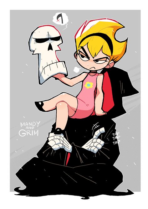 Cartoon Network Fanart, Billy And Mandy, Grim Adventures, Cartoon Network Shows, Cartoon As Anime, 90s Cartoons, Old Cartoons, The Grim, Cartoon Character Design