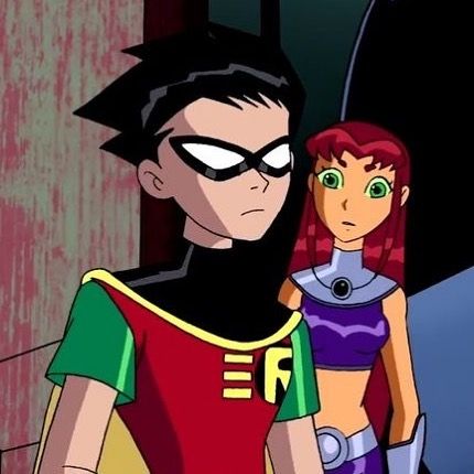 Robin And Starfire, Robin Starfire, Teen Titans Robin, Teen Titans Starfire, Gangsta Anime, Starfire And Raven, Nightwing And Starfire, Original Teen Titans, Teen Titan