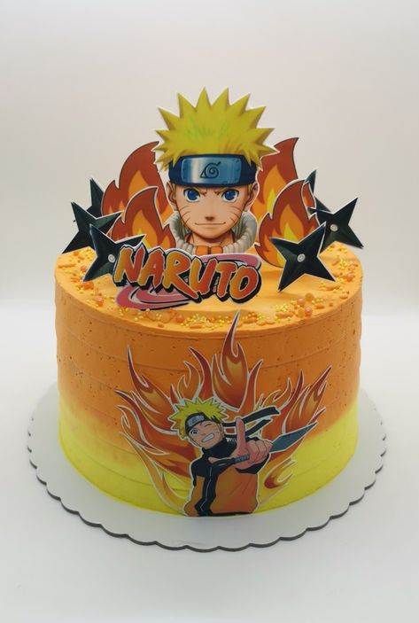 Naruto cake Fondant Numbers Topper, Naruto Cake, Bon Voyage Cake, Bolo Naruto, Ladybug Cakes, Naruto Birthday, Spiderman Birthday Cake, Anime Cake, 30 Birthday Cake