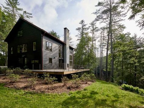 55 Woods Rd, Barryville, NY 12719 | MLS #401552 | Zillow Upstate New York Homes, Rumford Fireplace, Steel Framing, Off Grid Cabin, New York Homes, Appartement Design, Timber Structure, Timber Frame Homes, Wooden Ceilings