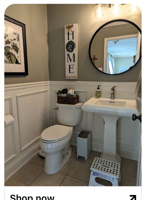 Camping Renovations, Creative Bathrooms, Water Hyacinth Basket, Restroom Remodel, Hyacinth Basket, Modern Powder Rooms, Mobile Home Renovations, Beach House Bathroom, Girl Bathrooms