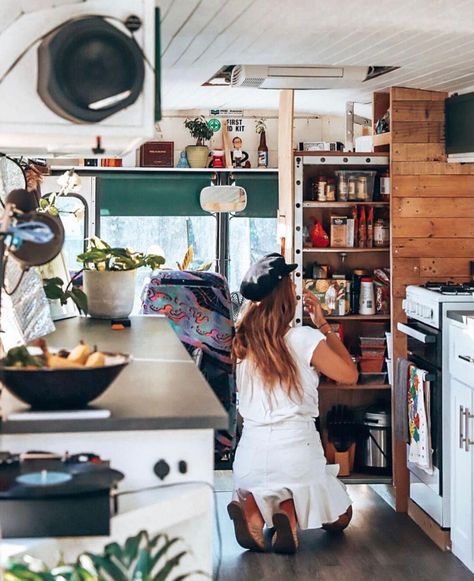 Narrowboat Kitchen, Canal Boat Interior, Campervan Kitchen, Narrowboat Interiors, Canal Barge, Boat House Interior, Boat Interior Design, Houseboat Living, Alternative Housing