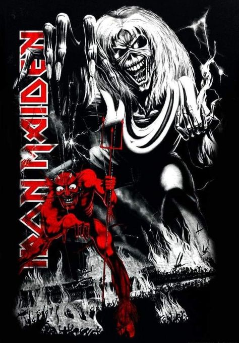 Iron Maiden T Shirt, Iron Maiden Eddie, Arte Punk, Metal T Shirts, Heavy Metal Music, Classic Metal, Band Posters, Iron Maiden, Metal Music