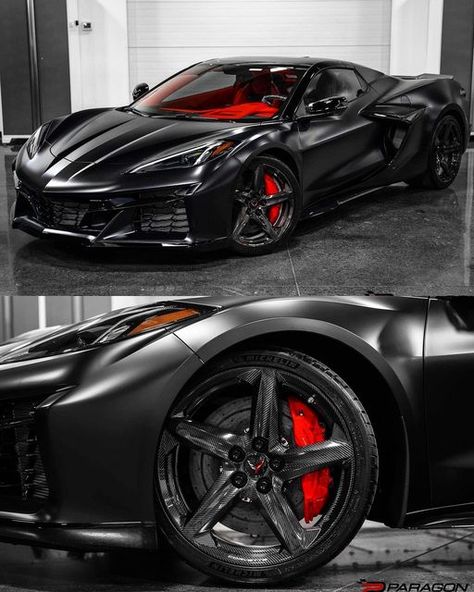 The C8 Corvette Page on Instagram: "Mean AF. That satin black with gloss carbon wheels is a killer look. And yes they changed it. Originally you could only get the carbon wheels with the Z07 package. @paragonperf . Use #thec8page to be featured! . #c8r #chevy #chevrolet #c8 #corvette #c8corvette #corvettec8 #thec8page #c8zr1 #c8z06 #c8convertible #carlifestyle #carswithoutlimits #1320video #tx2k #fl2k" Black Corvette Red Interior, Black Corvette C8, Baddie Cars, Zo6 Corvette, Corvette C8 Z06, Chevy Corvette C8, Chevy Corvette Z06, Supercars Wallpaper, Black Corvette