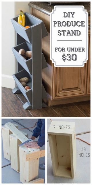 Remodel Checklist, Produce Stand, Diy Rangement, Diy Decoracion, Diy Interior, Tiny Kitchen, Diy Wood Projects, Furniture Projects, Diy Storage