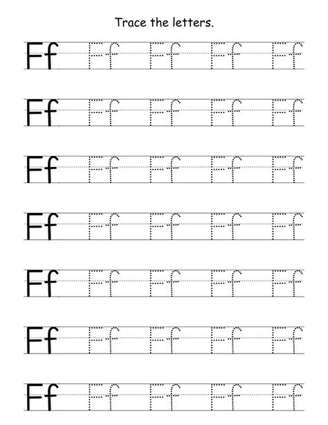 Free Tracing Alphabet Letters Worksheets Printables for Kindergarten and First-graders Free Printable Tracing Worksheets, Letter F Tracing, Tracing Printables Free, Printable Tracing Worksheets, Writing Practice Preschool, Writing Worksheets Kindergarten, Tracing Alphabet Letters, Kids Learning Alphabet, Free Printable Alphabet Worksheets