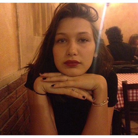 Bella Hadid, Gigi’s Sister, Signed to IMG Models ❤ liked on Polyvore featuring bella hadid Paris October, Baby Bells, Hadid Sisters, Bella Bella, Gigi Bella, Img Models, Model Aesthetic, Famous Faces, Simple Image