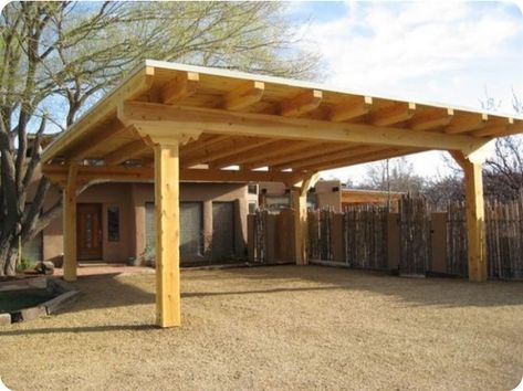 Cabana Backyard, Backyard Garden Ideas, Diy Carport, Carport Patio, Carport Plans, Pergola Carport, Garage Diy, Carport Garage, Building A Porch