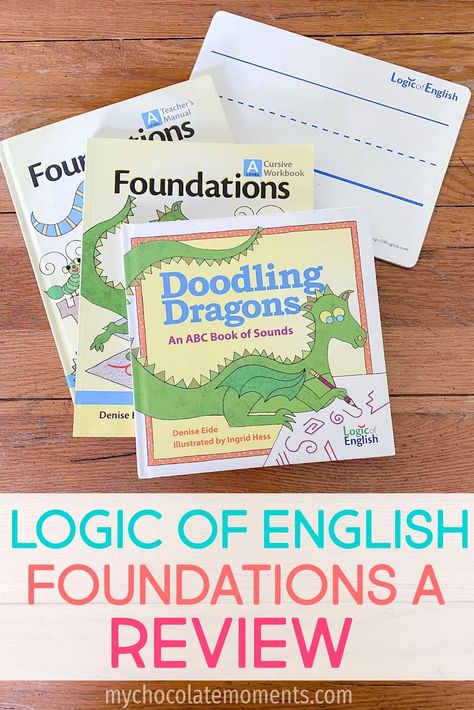 Logic of English Foundations A Review for Language Arts  We are wrapping up our first year of homeschooling and as we near the end I want to share some thoughts and review on the curriculum we used this year.  First up: my Logic of English Foundations A review.  Check out what we thought about our language arts curriculum!  Spoiler alert: We loved, loved, LOVED it!  #homeschool #languagearts #logicofenglish #kindergarten #homeschoolkindergarten Logic Of English, Handwriting Without Tears, Letter Reversals, Some Thoughts, Abc Book, Homeschool Kindergarten, Cursive Letters, Art Curriculum, Spoiler Alert