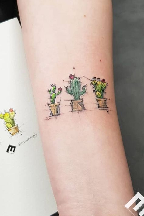 Succulent Tattoo, Cactus Tattoo, Cute Tats, Plant Tattoo, 3d Tattoos, 1 Tattoo, Top Tattoos, Tattoos Designs, Best Tattoo Designs