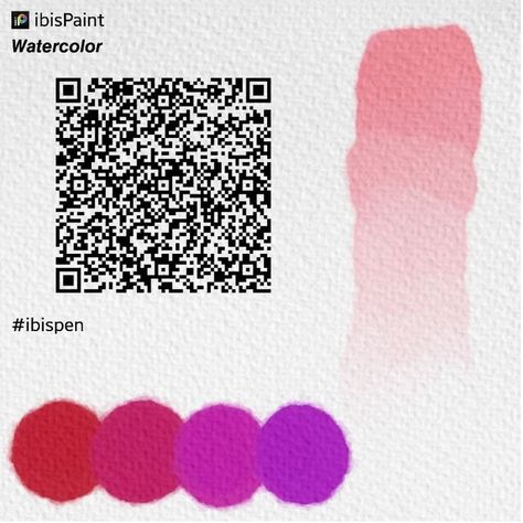 Watercolor Ibis Paint Code, Ibis Paint Watercolor Brush Code, Watercolor Brush Ibispaint Code, Ibispaint Qr Code, Code Brush, Brush Ibispaint, Ibispaint Brush, Ibispaint Brushes, Paint Brush Drawing