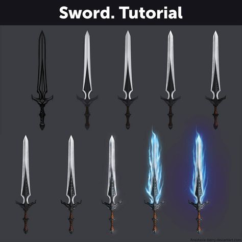 Sword. Tutorial by Anastasia-berry Vfx Tutorial, Photoshop Collage, Beginner Photo Editing, Painting Video, Speed Painting, Study Pictures, Photoshop For Photographers, Photo Editing Photoshop, Coloring Tutorial