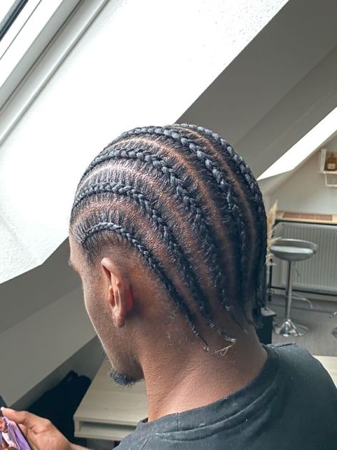 8 Stitch Braids, Fro Styles, Cornrow Ideas, Small Cornrows, Cornrow Braids Men, Straight Back Braids, Straight Back Cornrows, Afro Hairstyles Men, Braids Men