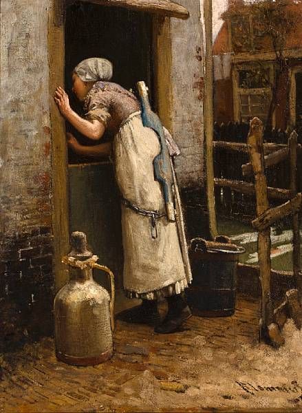 Carl Spitzweg, Milk Maid, Digital Museum, Dutch Painters, Collaborative Art, Dutch Artists, Beautiful Paintings, Art History, Amazing Art