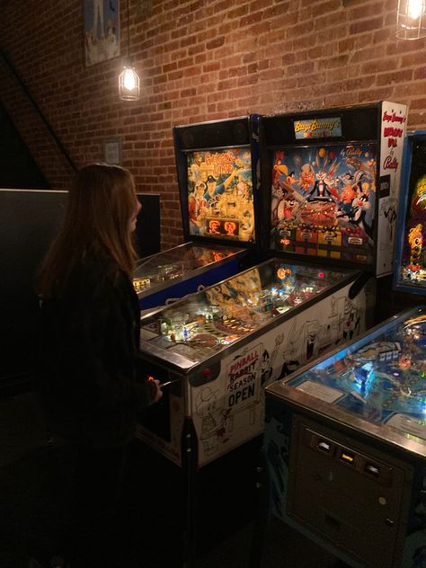 Pinball Aesthetic, Pinball Room, Ski Ball, Pin Ball Machine, Pinball Machine Aesthetic, Pinball Machines Aesthetic, Pinball Machine Art, Arcade Room, H.e.r Aesthetic