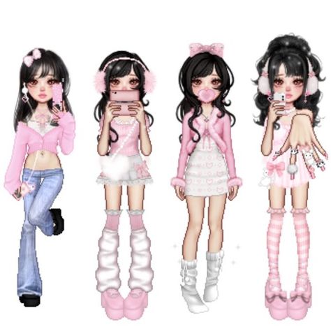 Dti Codes, Random Oc, Ideal Lifestyle, 일본 패션, Kitty Art, Dti Outfits, Kawaii Core, Cute Games, Pink Girly Things