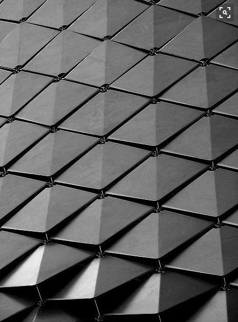 fish scale facade Le Manoosh, Modern Office Building, Facade Pattern, Building Skin, Tv Fal, Metal Facade, Parametric Design, Modern Shelving, Materials And Textures