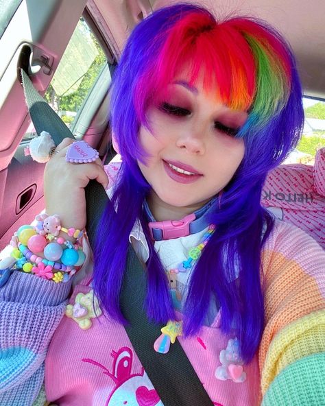 Implexus- Hair Modifications Decora Hair, Decora Fashion, Epic Hair, Body Fashion, Coloured Hair, Multicolored Hair, Alternative Hair, Colorful Hair, Emo Scene