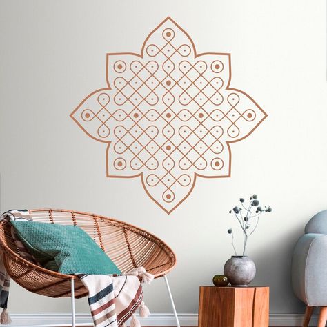 Patterns Mandala, Lipan Art, Indian Drawing, Swirl Art, Pulli Kolam, House Porch, Drawing Wall Art, Art Japan, Drawing Wall