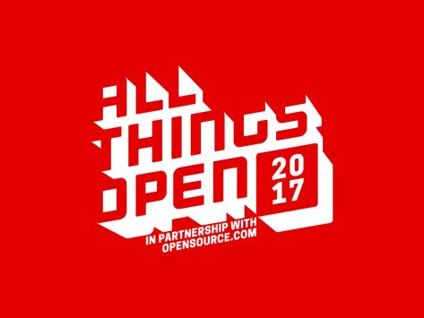 All Things Open Logo by Doug Ransdell for Smashing Boxes on Dribbble Box Typography, Open Logo, S Logo Design, Graphic Design Lessons, Text Logo, Innovation Technology, Typography Design, The North Face Logo, Global Community