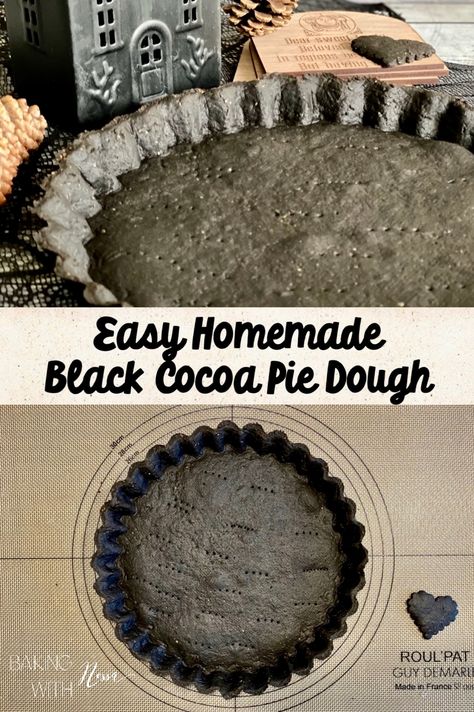 Black Cocoa, Food Christmas, Cocoa Recipes, Halloween Baking, Black Food, Pie Shell, Pie Dough, Halloween Recipes, Calorie Diet