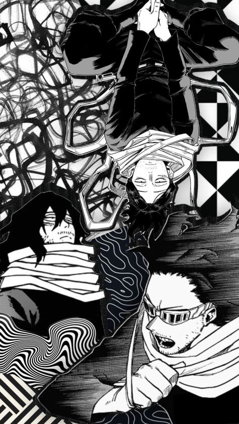 #eraserhead #mha #bnha #mhaaesthetic #myheroacademia #shoutaaizawa #aizawa #anime #wallpaper #blackandwhite #manga Eraserhead Mha, Aizawa Wallpaper, My Hero Academia Eraserhead, Shouta Aizawa, Aizawa Shouta, Academia Wallpaper, Man Wallpaper, My Hero Academia Manga