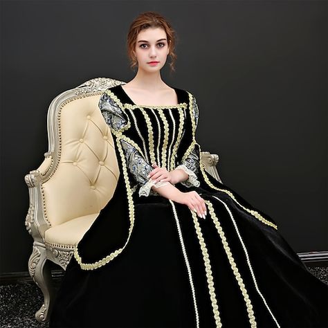 Queen Gown, Costume Masquerade, Vampire Dress, Dress Outfits Party, Victorian Gown, Princess Prom Dresses, Christmas Dress Women, Court Dresses, Medieval Dress