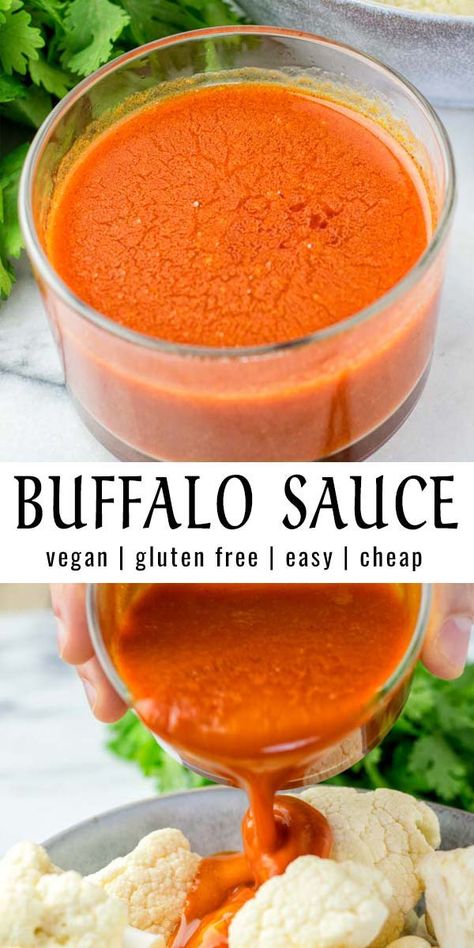 Vegan Buffalo Sauce Recipe, Vegan Buffalo Sauce, Buffalo Sauce Recipe, Vegan Sauce Recipes, Homemade Buffalo Sauce, Vegan Worcestershire Sauce, Cauliflower Wings, Vegan Sauces, Yumeko Jabami