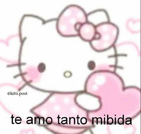 Hello Kitty Imagenes, Hello Kitty Videos, Aesthetic Memes, Just You And Me, Sketches Simple, Iphone Wallpaper Tumblr Aesthetic, Love Phrases, Get Shot, Cute Memes