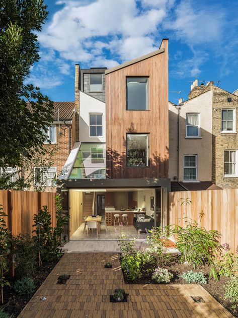 Dusheiko House by Neil Dusheiko Architects - Dwell Terrace House Extension, Terrace House Design, Small House Extensions, Victorian Terrace House, House Extension Design, Extension Designs, London Architecture, Modern Backyard, Victorian Terrace