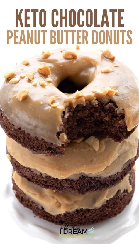 Keto Chocolate Donut Recipe, Low Carb Donuts Baked, Pb2 Recipes Keto, Sugar Free Donut Recipe, Keto Doughnut Recipes, Keto Sweets Easy, Keto Peanut Butter Recipes, Keto Donut Recipe, Lean Snacks